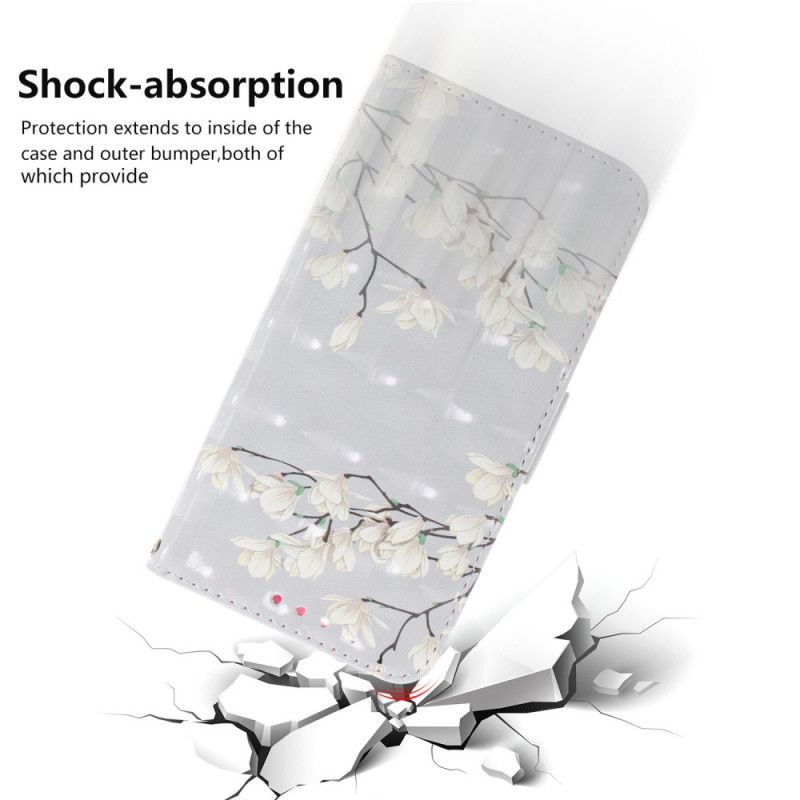 Leren Hoesje Sony Xperia L3 Telefoonhoesje Bloeiende Boom Met String