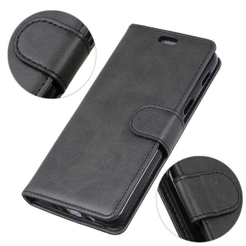 Leren Hoesje voor Sony Xperia L3 Rood Zwart Retro Mat Leereffect