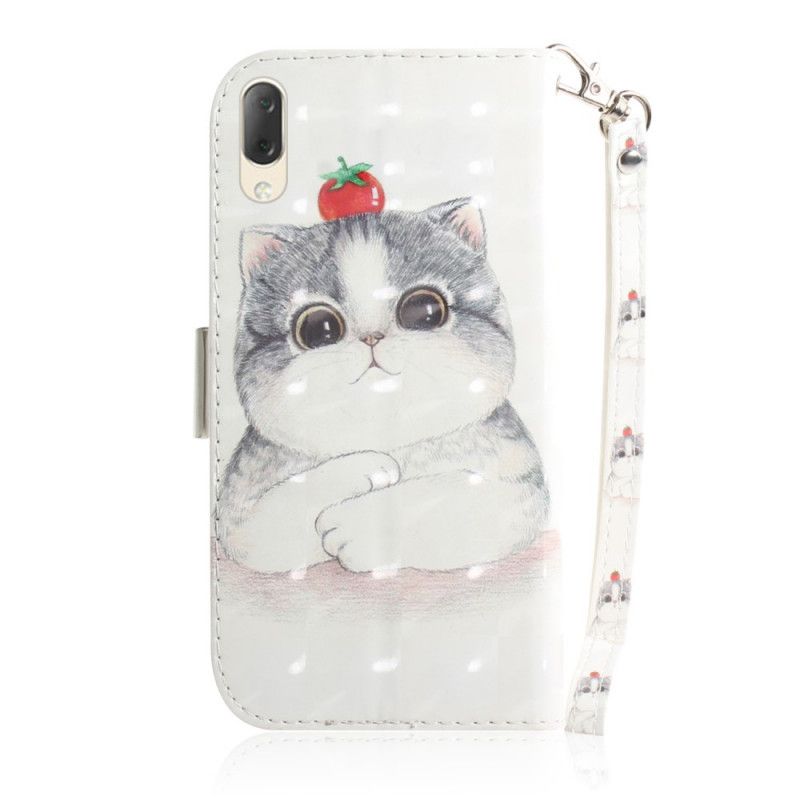 Leren Hoesje voor Sony Xperia L3 Tomaat Op De String Kat