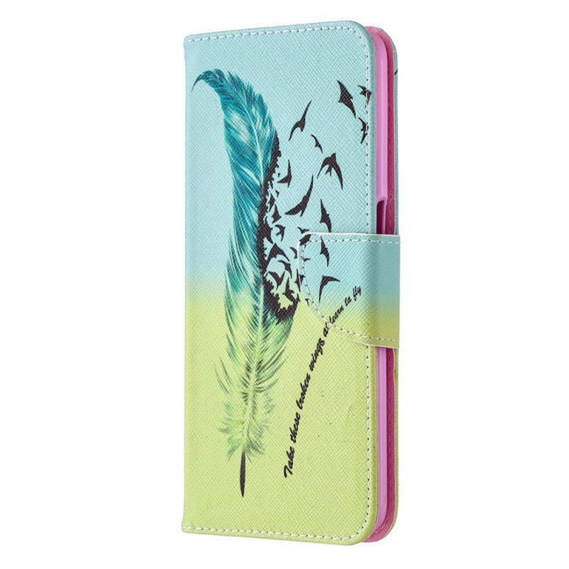 Flip Case Leren Oppo A72 Leer Veer Te Vliegen