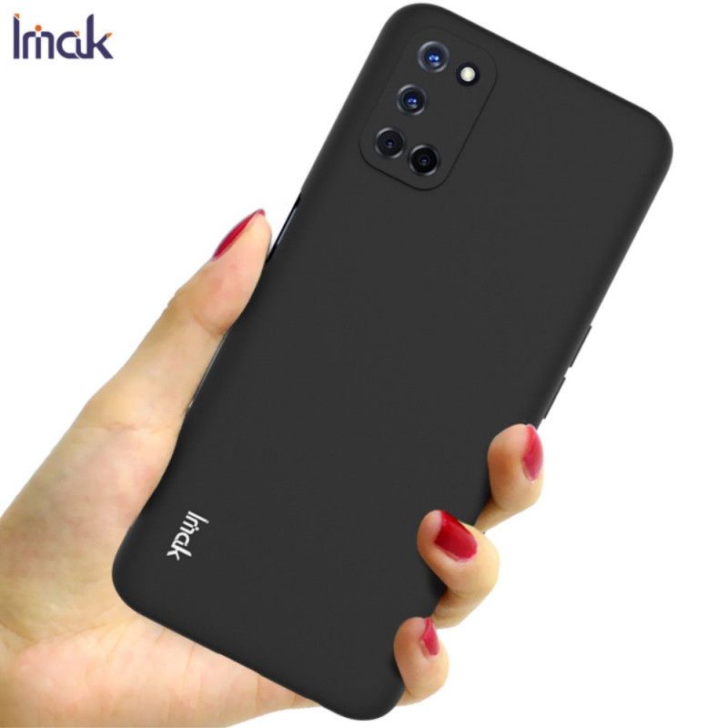 Hoesje Oppo A72 Donkerblauw Zwart Uc-1 Serie Siliconen Mat Imak