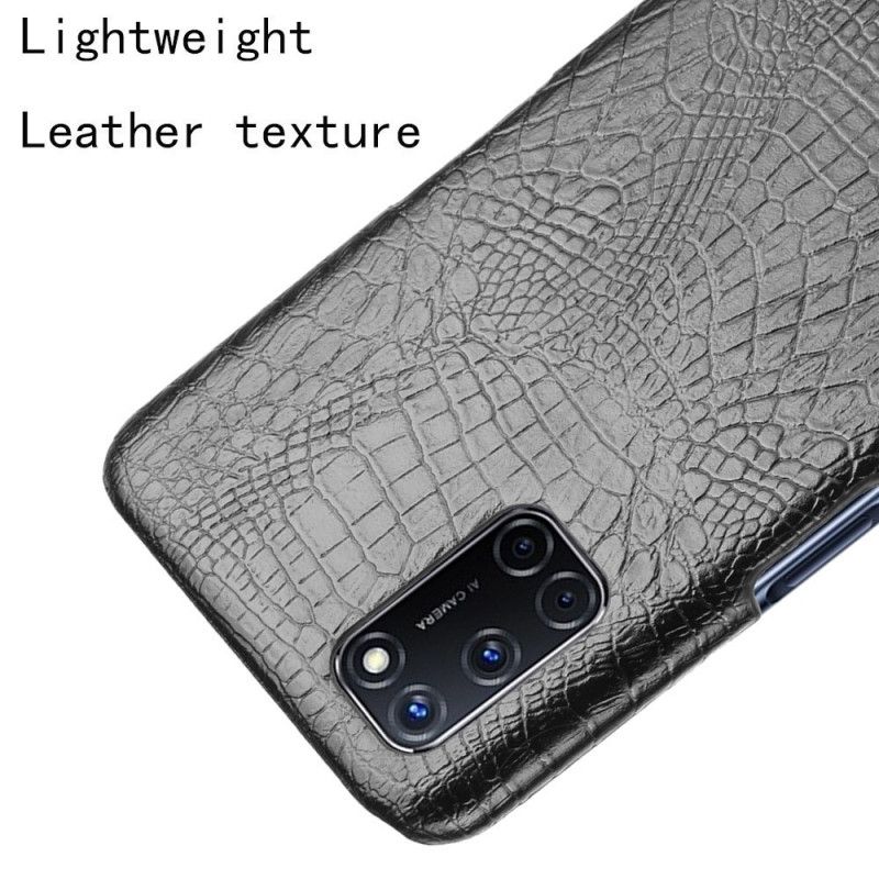 Hoesje Oppo A72 Rood Zwart Krokodillenhuidstijl