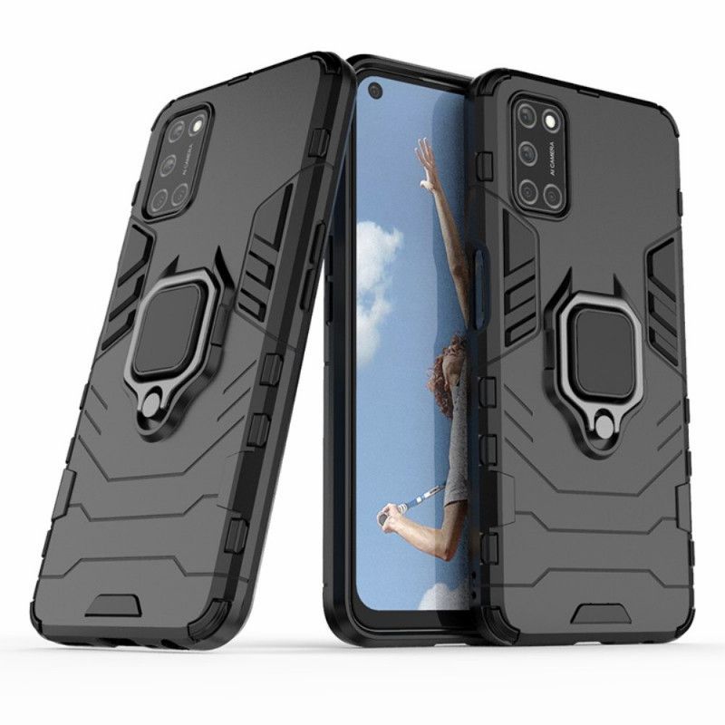 Hoesje Oppo A72 Rood Zwart Resistente Ring