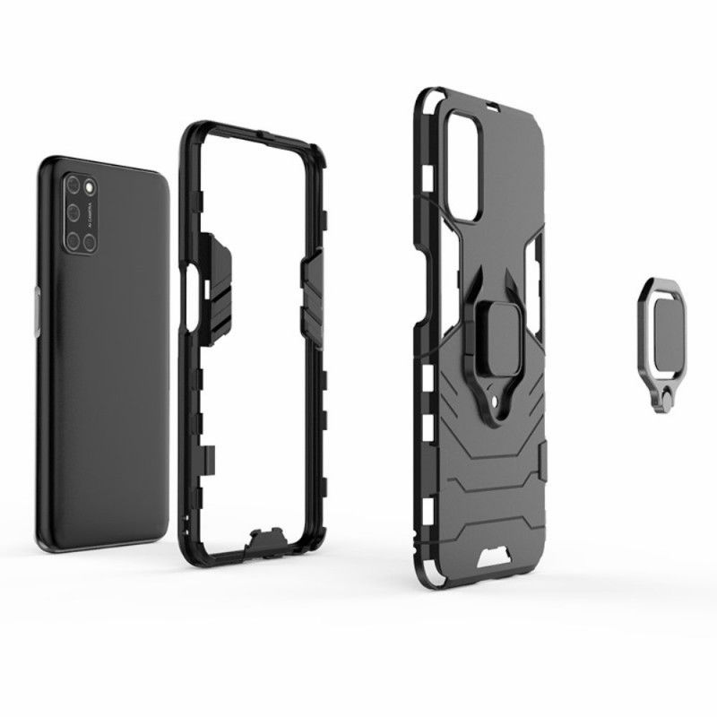 Hoesje Oppo A72 Rood Zwart Resistente Ring