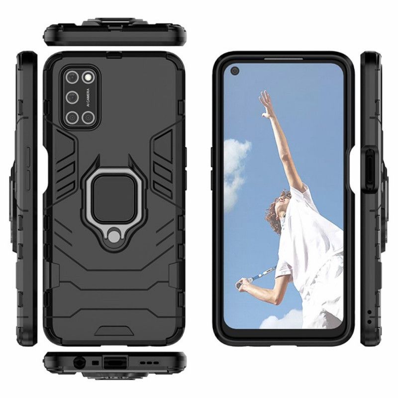 Hoesje Oppo A72 Rood Zwart Resistente Ring