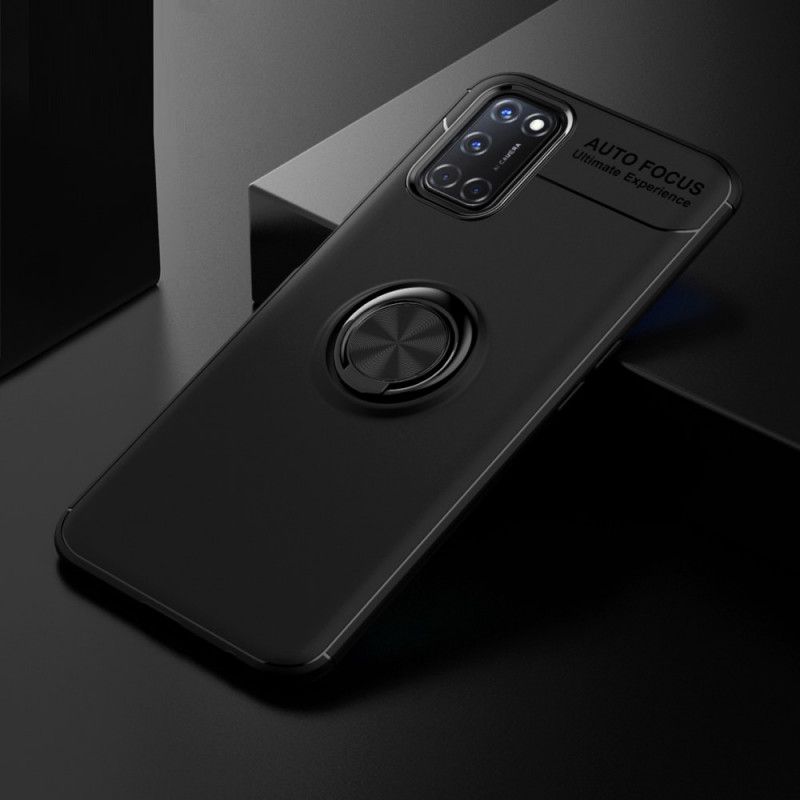 Hoesje Oppo A72 Rood Zwart Roterende Ring