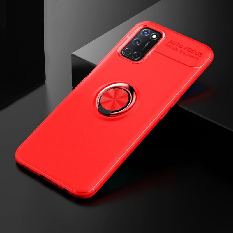 Hoesje Oppo A72 Rood Zwart Roterende Ring