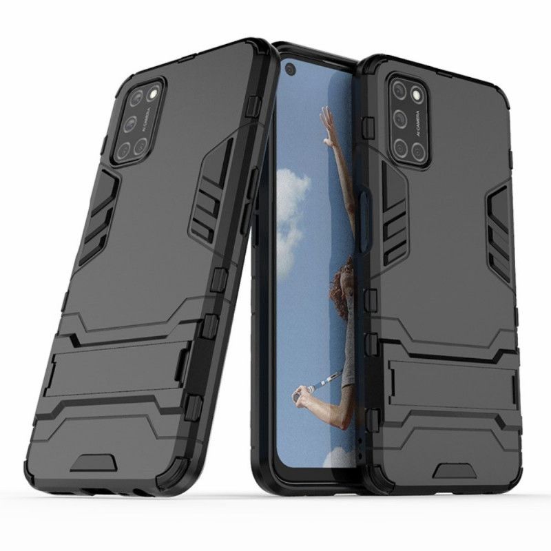 Hoesje voor Oppo A72 Rood Zwart Ultrabestendige Tong