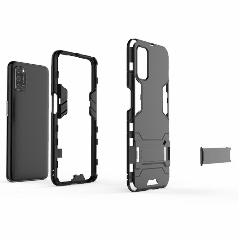 Hoesje voor Oppo A72 Rood Zwart Ultrabestendige Tong