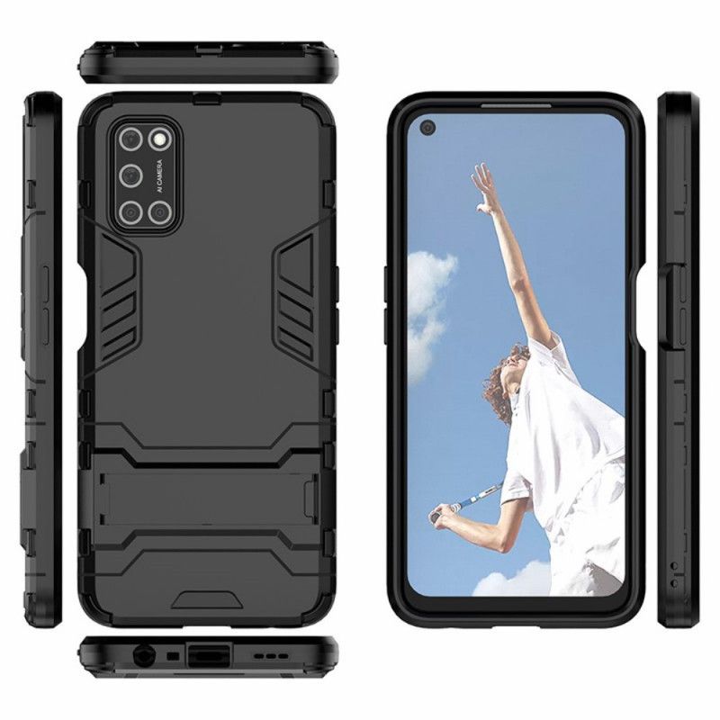 Hoesje voor Oppo A72 Rood Zwart Ultrabestendige Tong