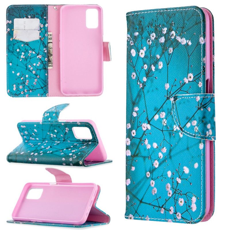 Leren Hoesje Oppo A72 Bloeiende Boom