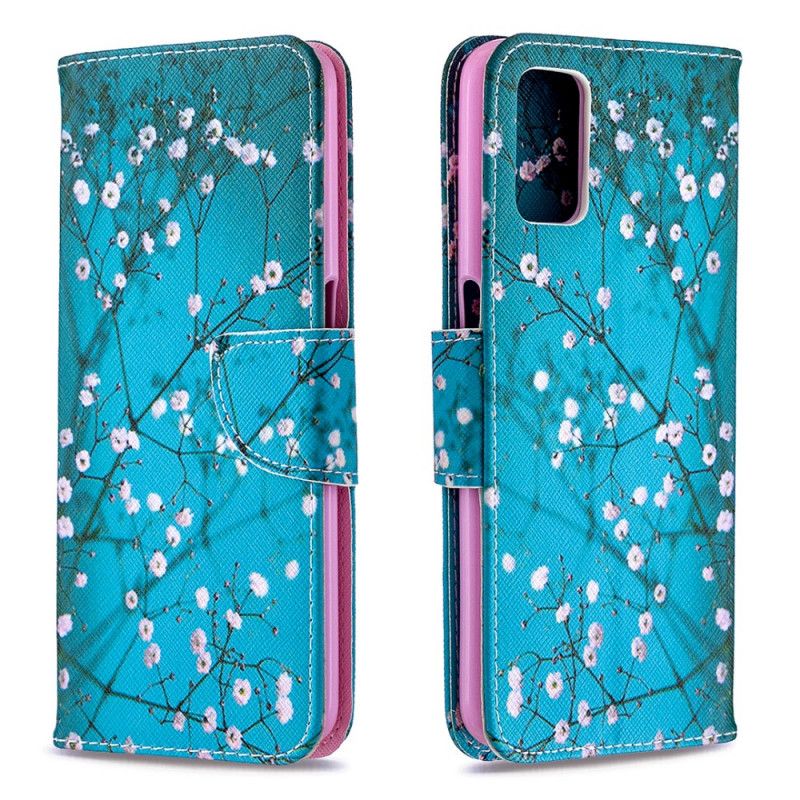 Leren Hoesje Oppo A72 Bloeiende Boom