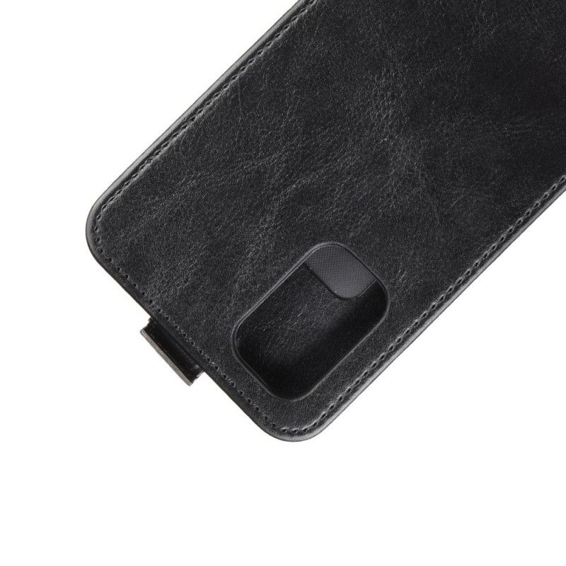 Leren Hoesje Oppo A72 Wit Zwart Vouwledereffect