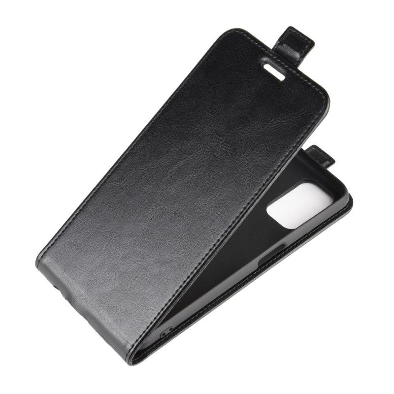 Leren Hoesje Oppo A72 Wit Zwart Vouwledereffect
