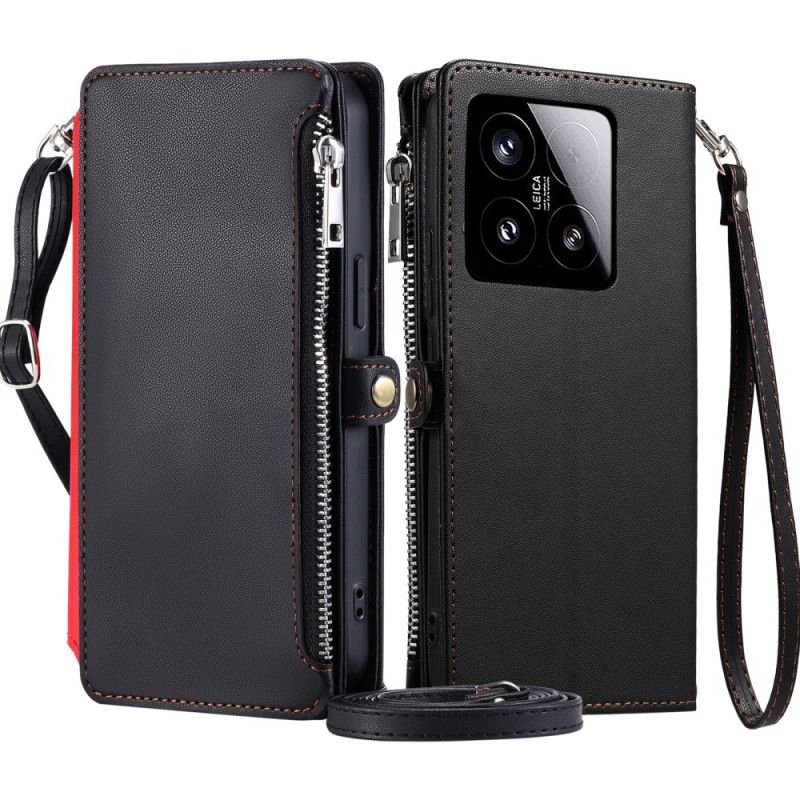 Bescherming Hoesje Xiaomi 15 Portemonnee & 8 Kaartsleuven