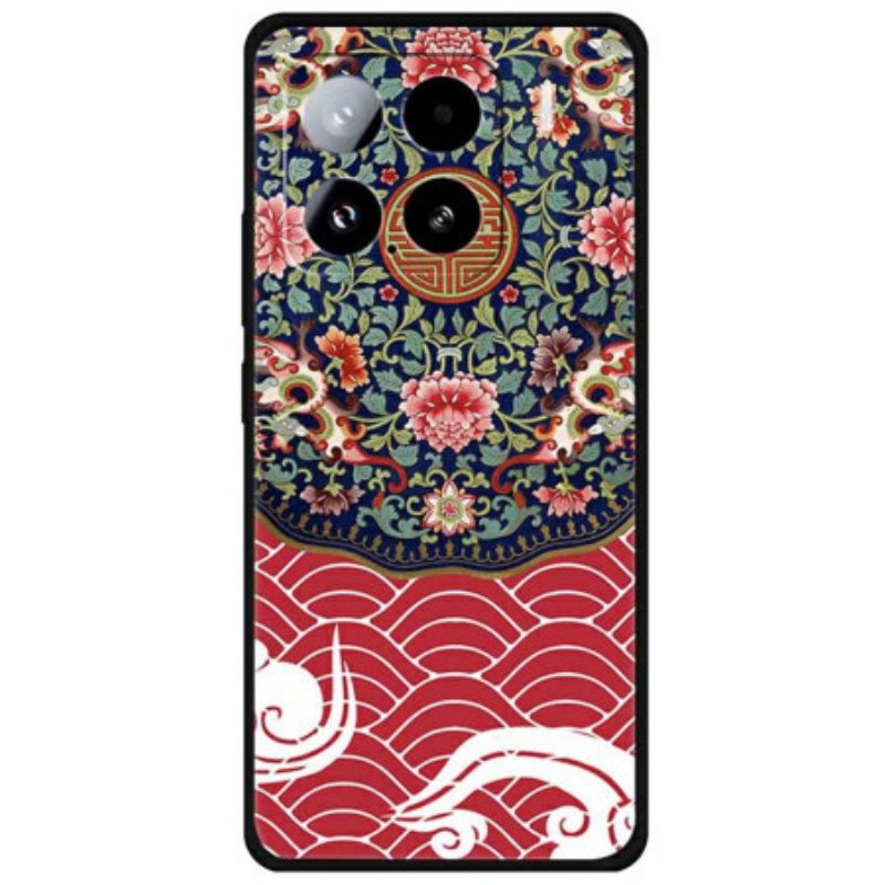 Cover Hoesje Xiaomi 15 Telefoonhoesje Bloemenboeket En Draak