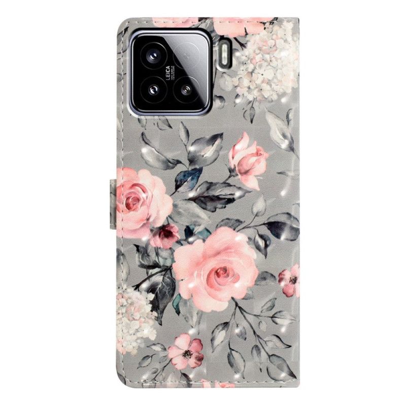Folio-hoesje Xiaomi 15 3d Bloemen