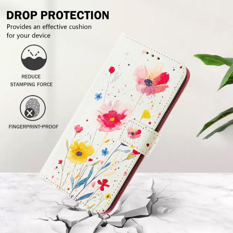Folio-hoesje Xiaomi 15 Bloemmotief