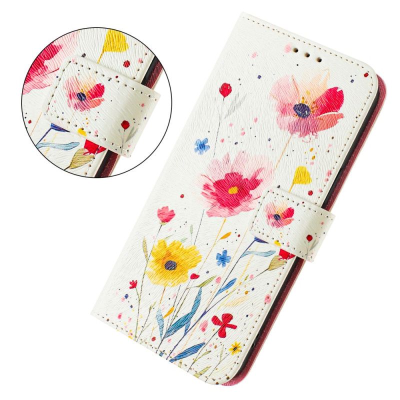 Folio-hoesje Xiaomi 15 Bloemmotief