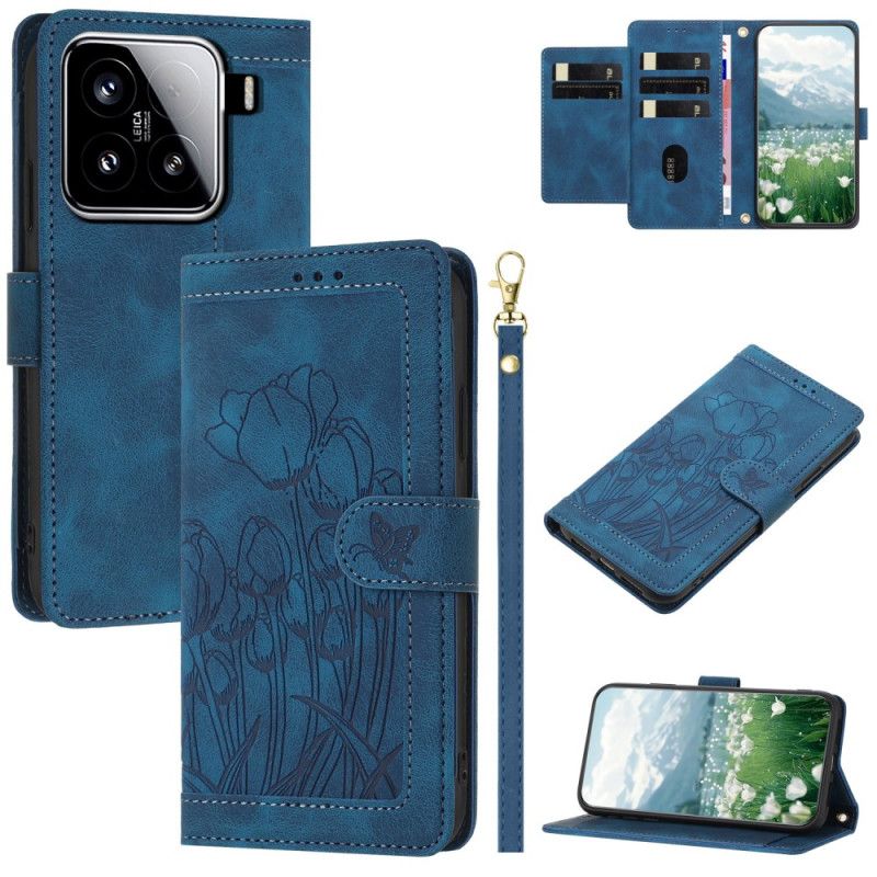 Folio-hoesje Xiaomi 15 Paardenbloemenbandje
