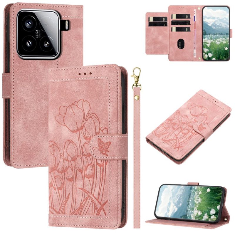Folio-hoesje Xiaomi 15 Paardenbloemenbandje