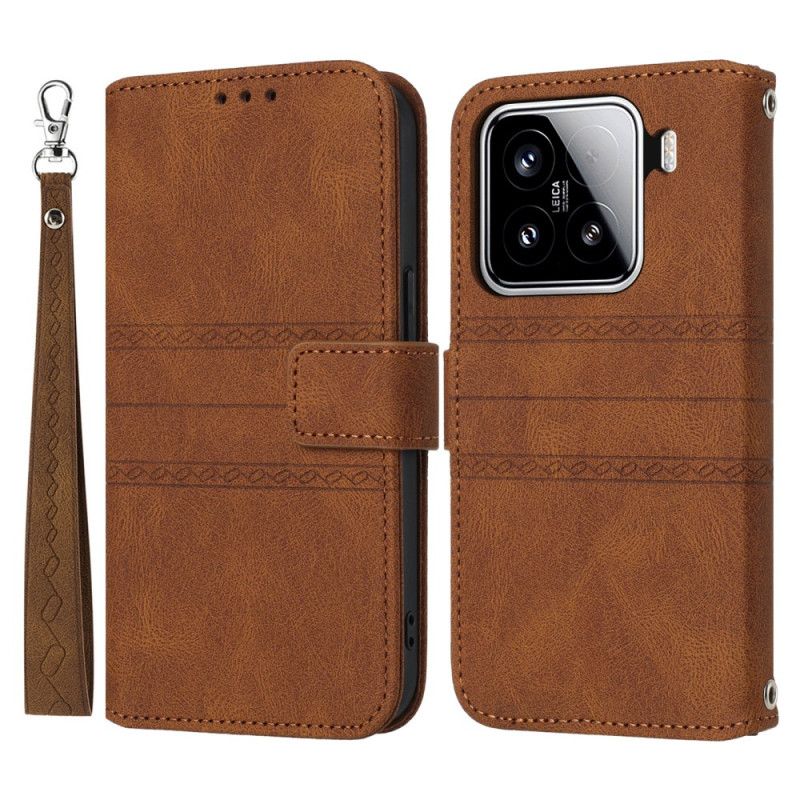 Folio-hoesje Xiaomi 15 Telefoonhoesje Dubbele Fries