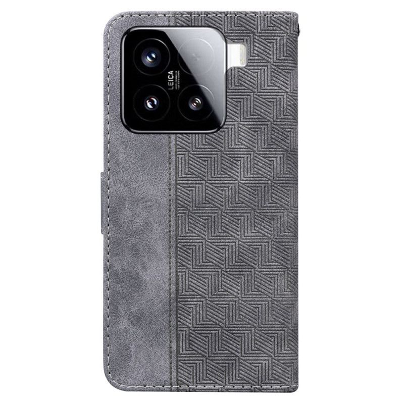 Folio-hoesje Xiaomi 15 Telefoonhoesje Geweven Design