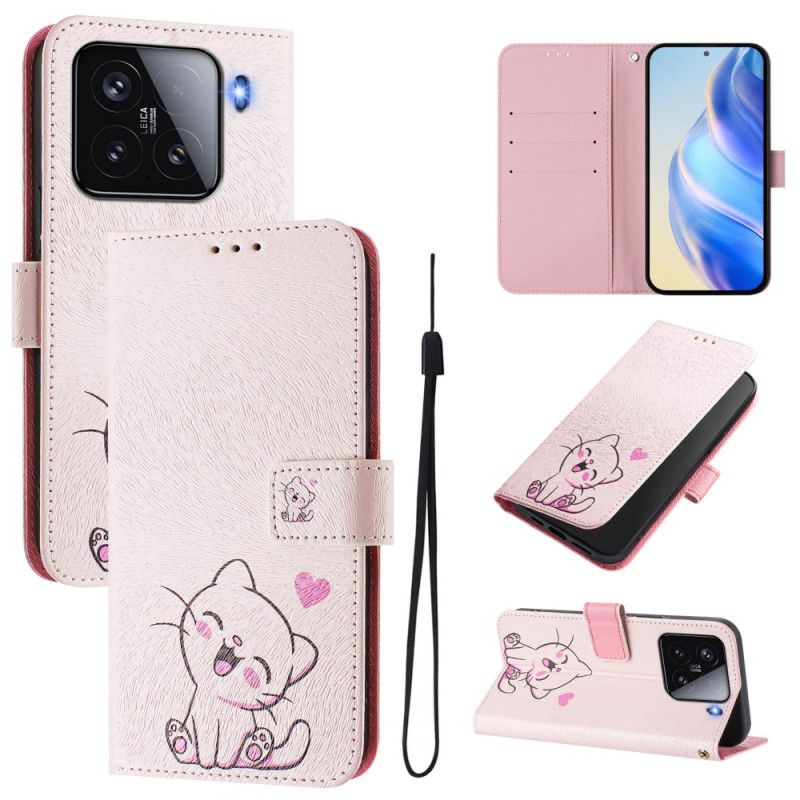 Folio-hoesje Xiaomi 15 Telefoonhoesje Kitten Motief