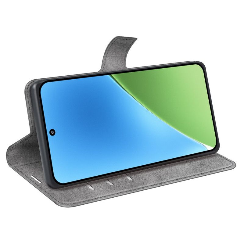 Folio-hoesje Xiaomi 15 Telefoonhoesje Lederen Stijl