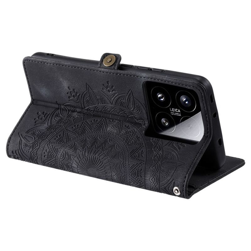 Folio-hoesje Xiaomi 15 Telefoonhoesje Mandala Suède-effect