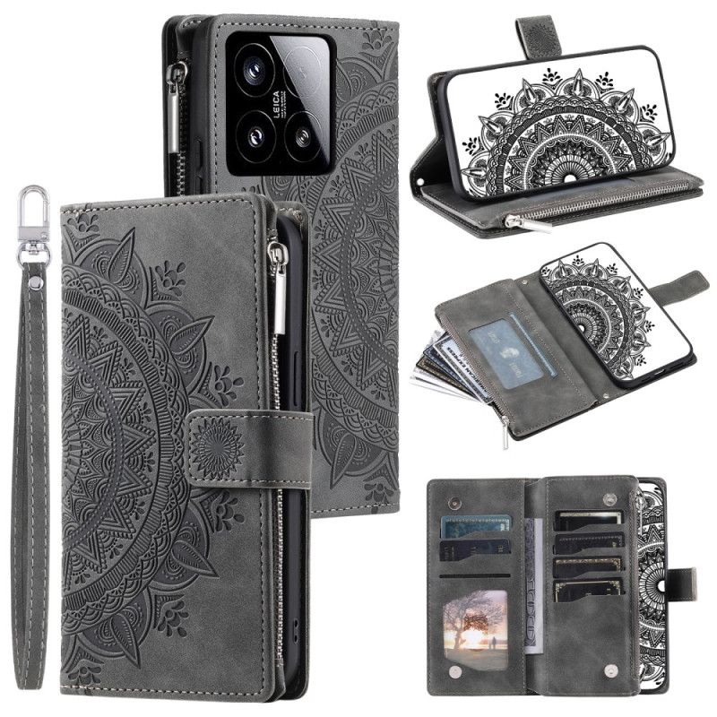 Folio-hoesje Xiaomi 15 Telefoonhoesje Portemonnee Met Mandala-effect (suède)