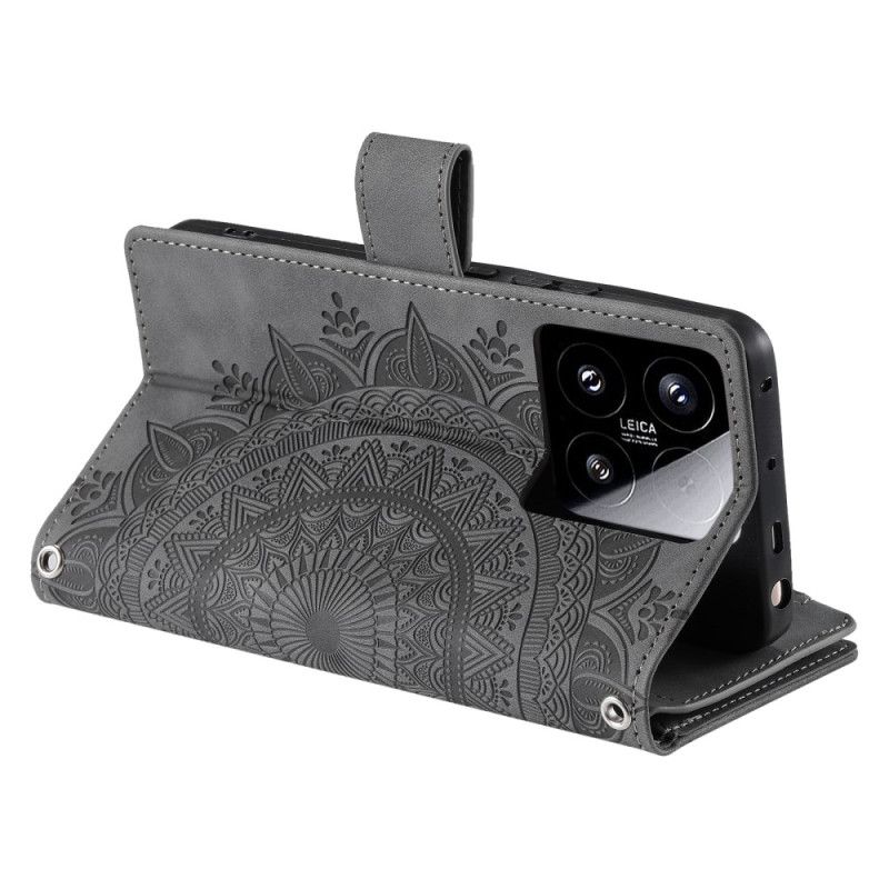 Folio-hoesje Xiaomi 15 Telefoonhoesje Portemonnee Met Mandala-effect (suède)