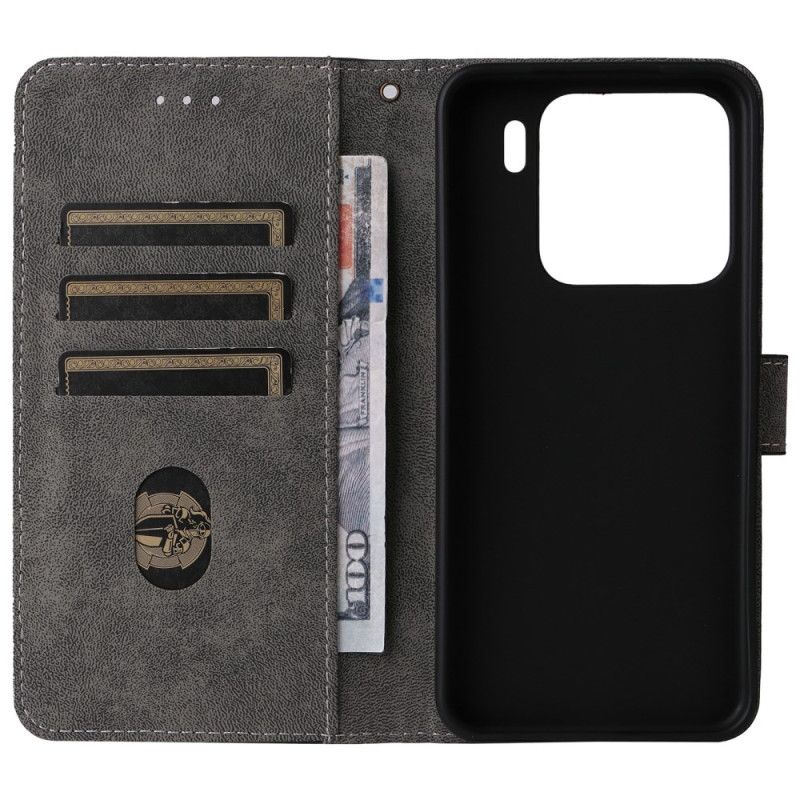 Folio-hoesje Xiaomi 15 Telefoonhoesje Portemonnee Met Suède-effect En Rfid-bescherming