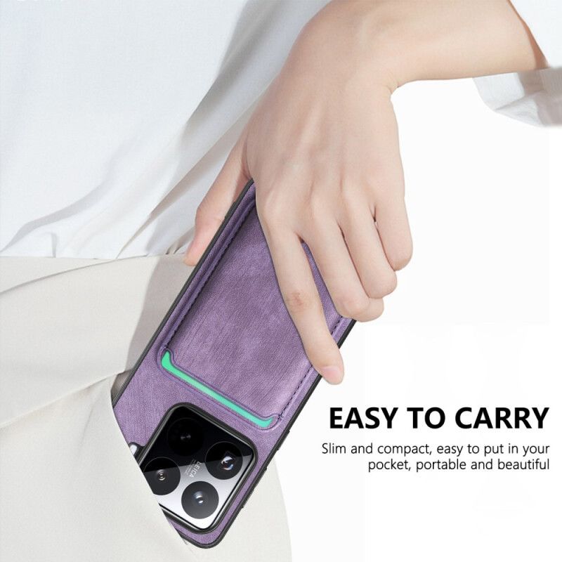 Folio-hoesje Xiaomi 15 Telefoonhoesje Retro Met Afneembare Kaarthouder