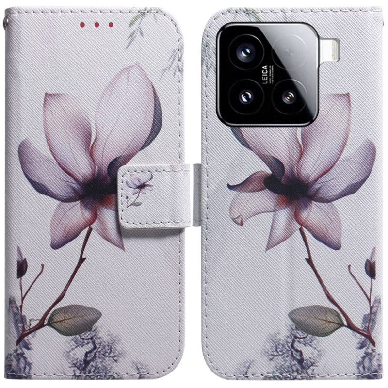 Folio-hoesje Xiaomi 15 Telefoonhoesje Roze Bloem
