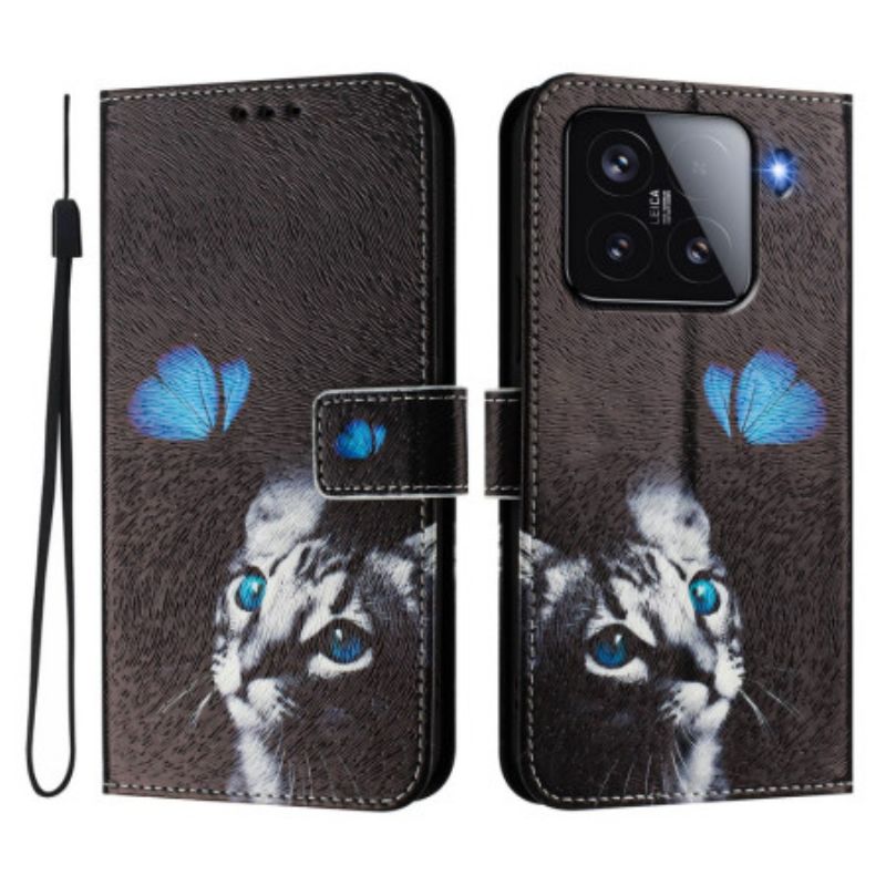 Folio-hoesje Xiaomi 15 Telefoonhoesje Vlinder En Kat