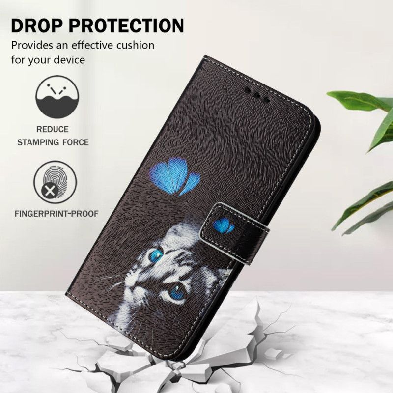 Folio-hoesje Xiaomi 15 Telefoonhoesje Vlinder En Kat