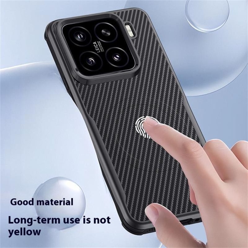 Hoesje Xiaomi 15 Magsafe-compatibel Koolstofvezel Bescherming Hoesje