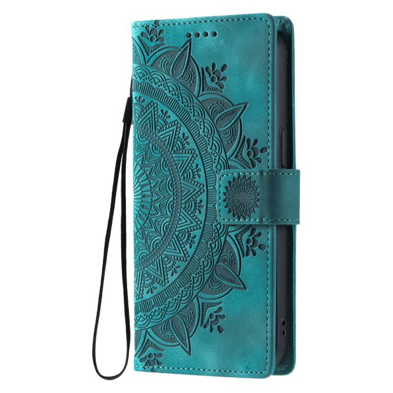Leren Hoesje Voor Xiaomi 15 Mandala Suède-effect