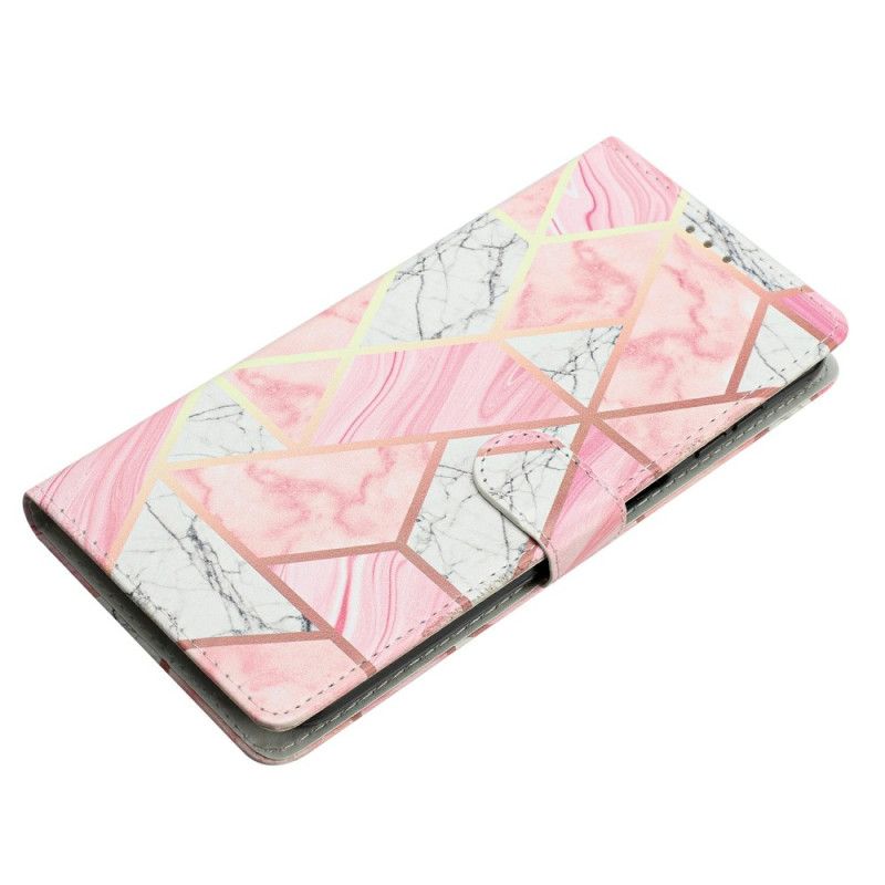 Leren Hoesje Voor Xiaomi 15 Roze Marmer