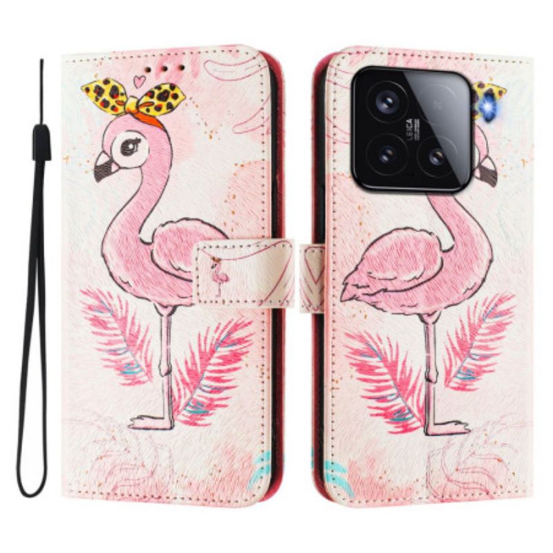 Leren Hoesje Voor Xiaomi 15 Vogel Motief