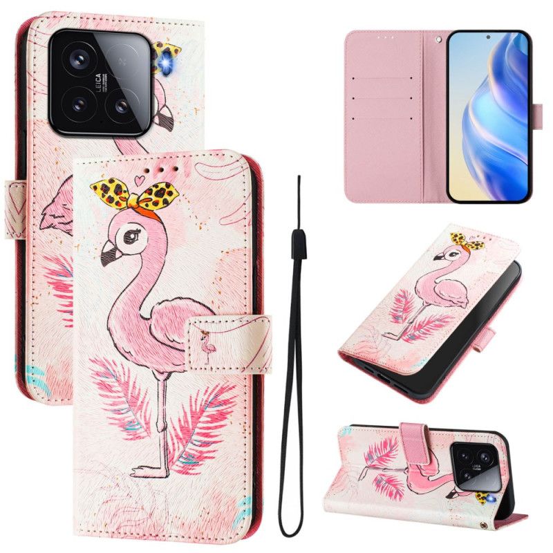 Leren Hoesje Voor Xiaomi 15 Vogel Motief