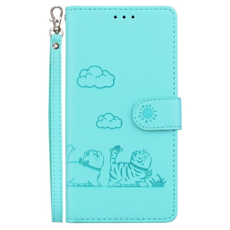 Leren Hoesje Xiaomi 15 Bandje Met Kattenmotief