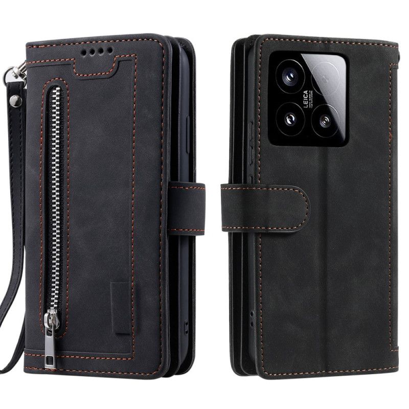 Leren Hoesje Xiaomi 15 Portemonnee Met Ritssluiting Bescherming Hoesje