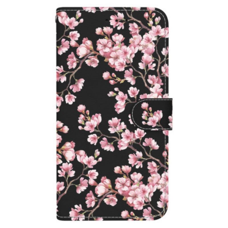 Leren Hoesje Xiaomi 15 Pruimenbloesems Bescherming Hoesje