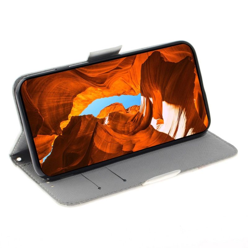 Leren Hoesje Xiaomi 15 Sleutelkoord Met Schattige Kat