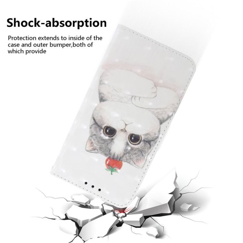 Leren Hoesje Xiaomi 15 Sleutelkoord Met Schattige Kat