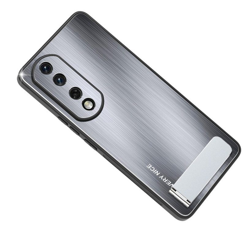 Hoesje voor Honor 90 Geborsteld Aluminium Met Beugel