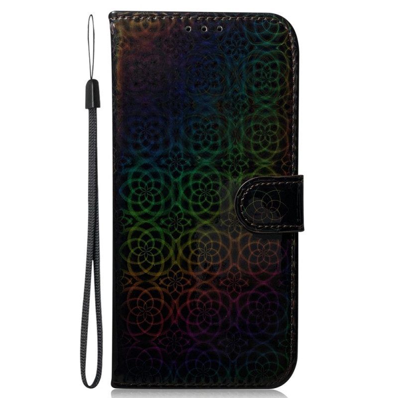 Leren Hoesje voor Honor 90 Met Ketting Disco Met Bandjes