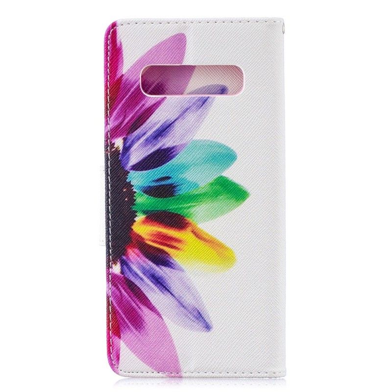Bescherming Hoesje Samsung Galaxy S10 Plus Telefoonhoesje Aquarelbloem
